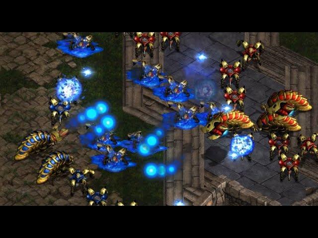 CATERPILLAR HEAVEN - Mini  (P) vs Shuttle  (P) on Vermeer - StarCraft - Brood War REMASTERED