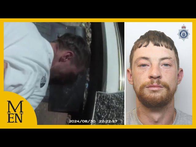 Body cam clip shows drunk thug throttling police officer in headlock