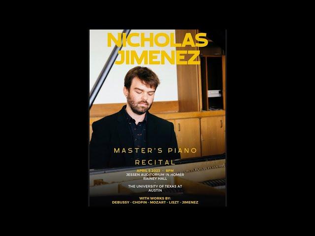 Nicholas Jimenez Masters Recital