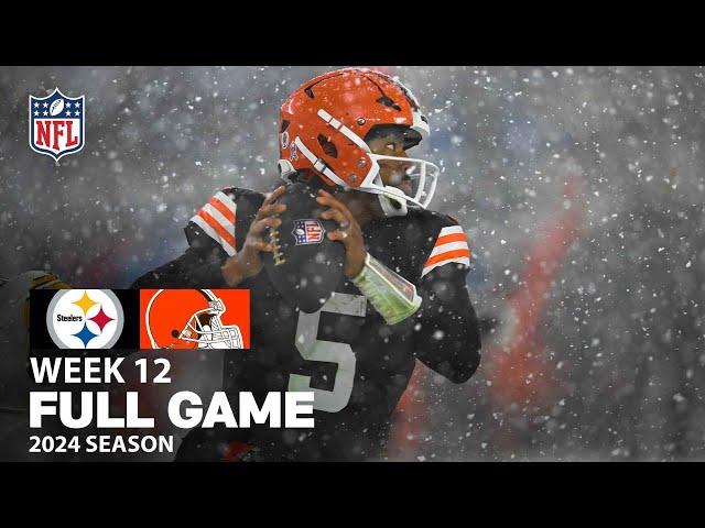 SNOWFALL HITS!! Pittsburgh Steelers vs. Cleveland Browns FULL GAME | NFL 2024 Season Week 12