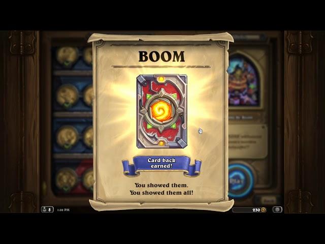 Hearthstone Puzzle - The Boomsday Project - The Secret Lab - Reward