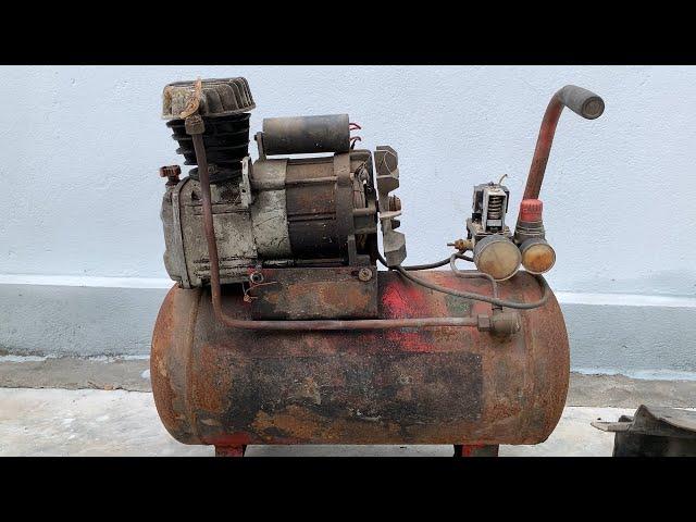 Restoration of Old Rusty Air Compressor Engine // Restore Vintage Air Compressor