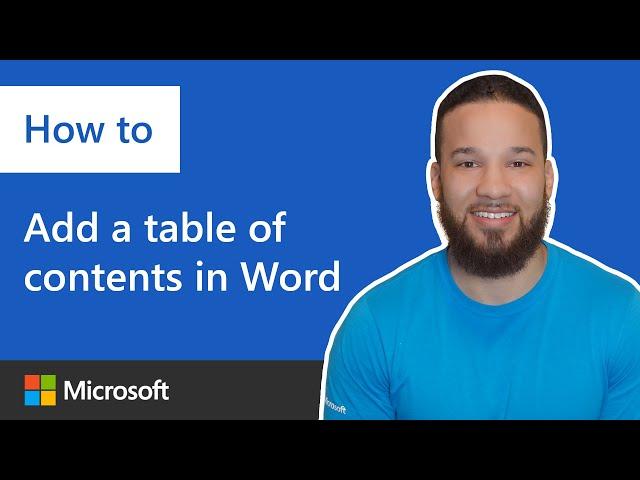 How to add a table of contents in Microsoft Word