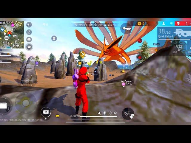 Free Fire max new map hidden leaf village || ff gameplay naruto || garena free Fire