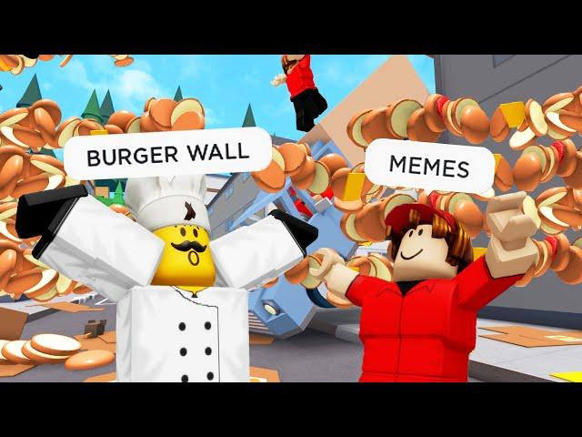 ROBLOX Cook Burgers Funny Moments Part 4 (MEMES) 