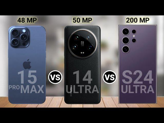 Xiaomi 14 Ultra vs Samsung Galaxy S24 Ultra vs iPhone 15 Pro Max - beautiful comparison