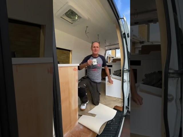 DIY Van Conversion | Floor fitting #vanconversion #vanbuild #vanlifers