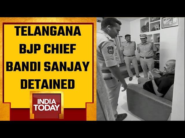 Telangana BJP President And MP Bandi Sanjay Kumar Detained From Home Ahead Of PM's Visit