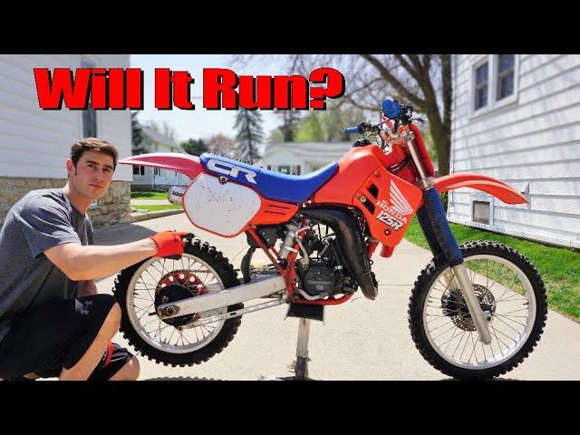 Honda CR125 Dirt Bike Sitting For Over 10 Years