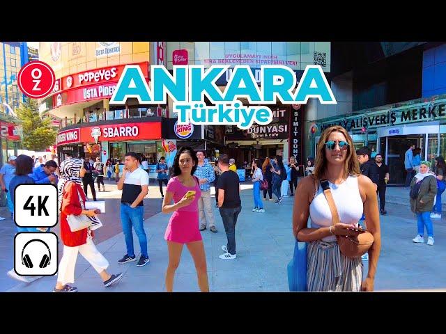 ANKARA - Türkiye  Kızılay Walking Tour 4K | Street Walk | City Tour