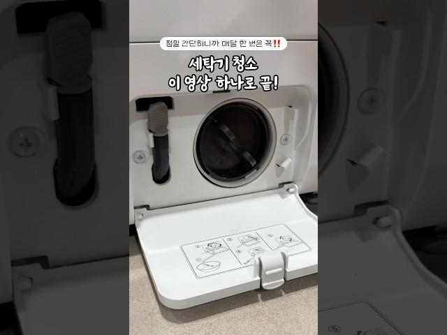 10분 만에 끝내는 세탁기 청소🩵 저장해 두고 꼭 해보세요!