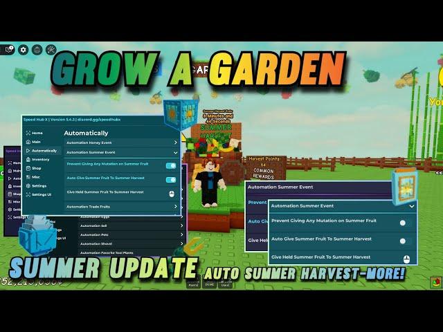 [️] GROW A GARDEN SUMMER UPDATE SCRIPT | Auto Give Summer Fruit To Summer Harvest | (NO KEY)