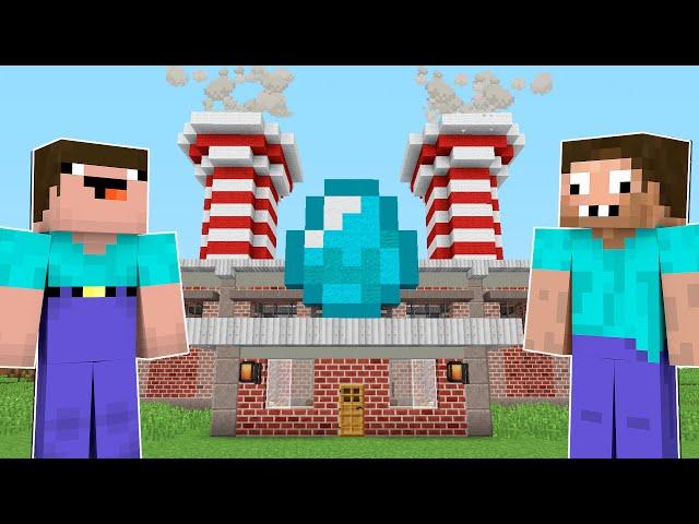 НУБ И ПРО ОТКРЫЛИ ЗАВОД АЛМАЗОВ В МАЙНКРАФТ ! НУБИК И ТРОЛЛИНГ ЛОВУШКА В MINECRAFT Дак Плей