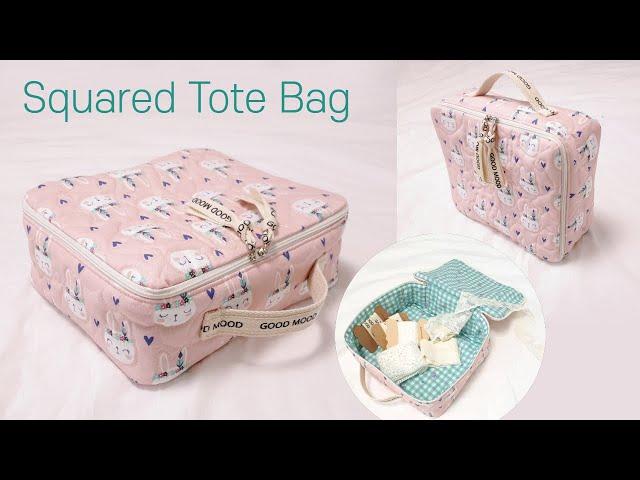 DIY 누빔지로 만드는 박스백/미니 여행가방(w.천나라) - How to make a Cute Quilting Bag/Squared Tote Bag