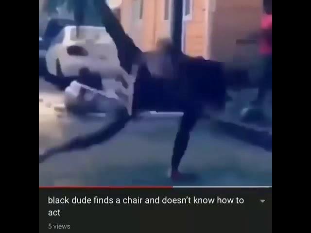 black dude finds a chair