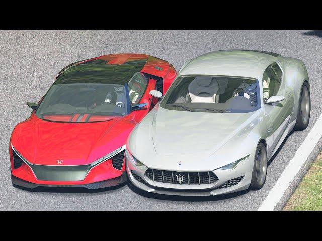 Maserati Alfieri vs Honda Sports Vision Gran Turismo at Monza