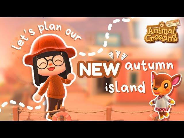 let's plan a NEW autumn animal crossing island! ⋆.࿔*:･⋆ fall theme + island name reveal |  acnh