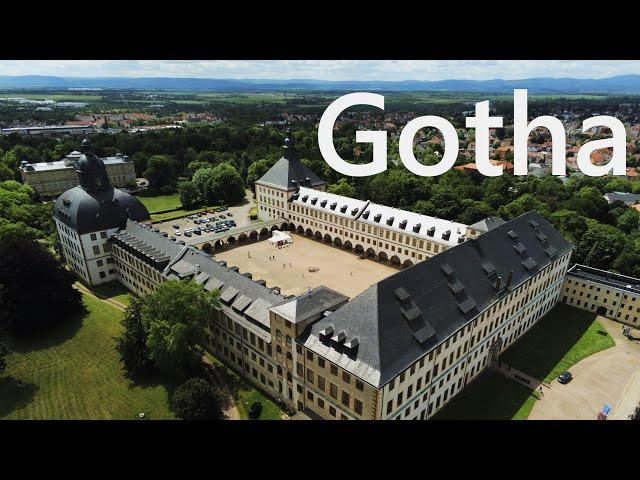 Gotha Schloss Friedenstein in Thüringen AERIAL DRONE 4K VIDEO