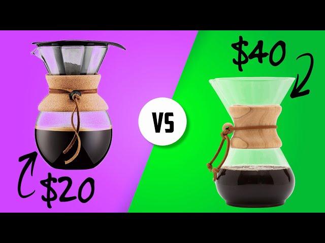 Chemex vs Bodum  - Pour Over Coffee Makers Compared