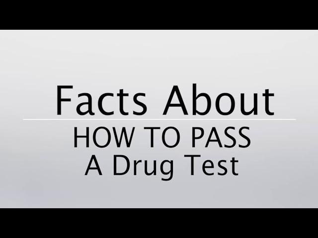 How To Pass A Drug Test Every Time (2018)