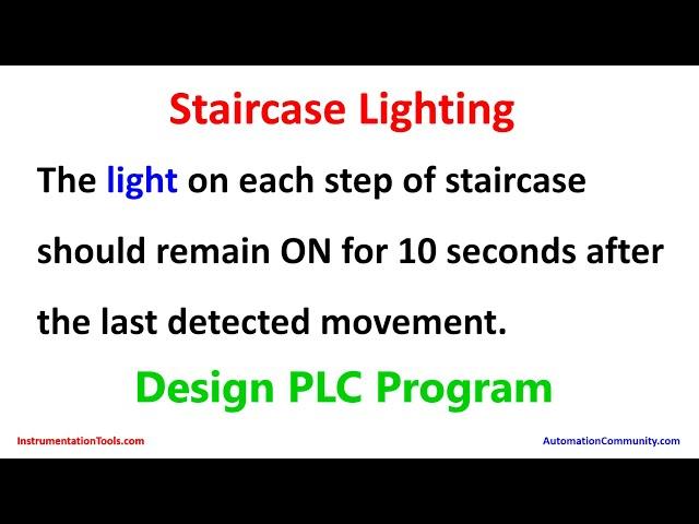 Siemens PLC Programming for Staircase Lights