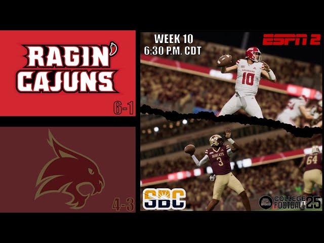 Louisiana vs. Texas State | Week 10 Simulation | College Football 25