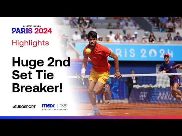 FULL: Epic crucial tiebreak between Tommy Paul & Carlos Alcaraz  | #Paris2024 