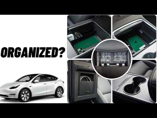  NEW TESLA MODEL Y UPGRADE  | Unboxing DEDC Center Console Organizer Tray+Under Seat Storage Box 