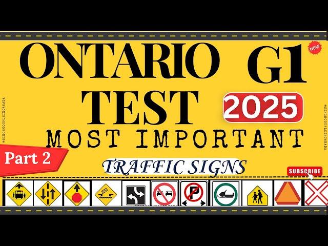 G1 test Ontario 2024  | G1 Practice Test  Ontario 2024 |  G1 Driving Test - All 2024 Exam Questions