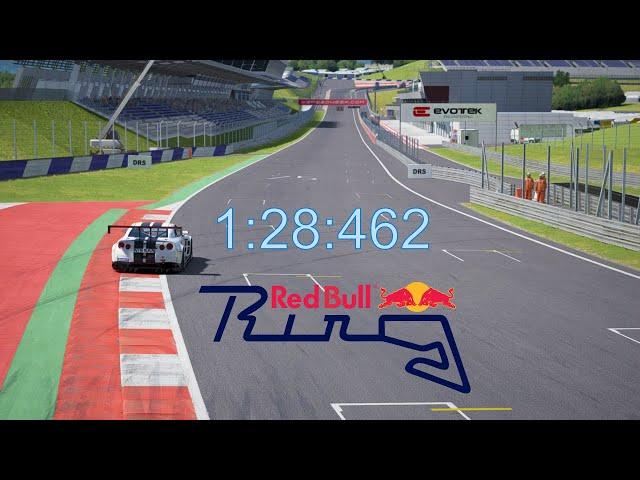 1:28:462 with Nissan GT-R GT3 at Red Bull Ring + SETUP - Assetto corsa