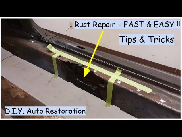 Major rust hole.... How to repair FAST and EASY!    D.I.Y. Auto Restoration