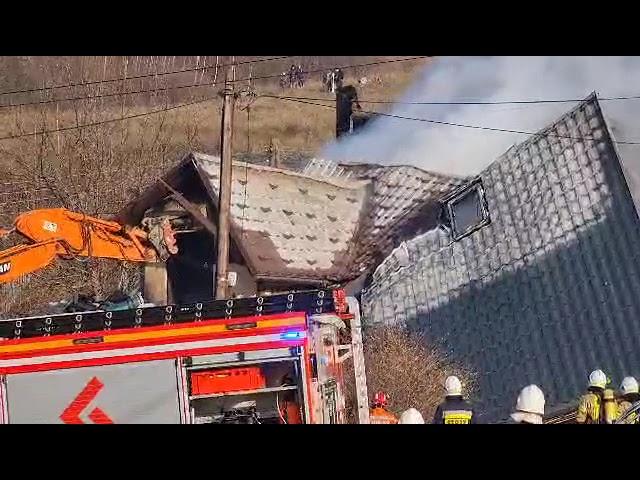 Wybuch w domu Ustroniu. Dom kompletnie zniszczony. Są ofiary