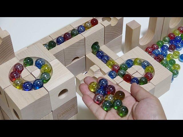 Marble Run    Cuboro Wooden Course Made in Switzerland & Wooden Yuriika Deluxe 66 Made in Japan