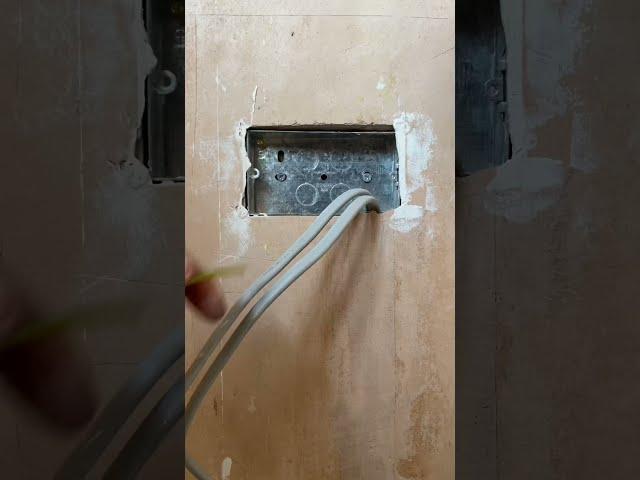 2nd Fix of a Double Socket. Electrician UK. Apprentice tutorial