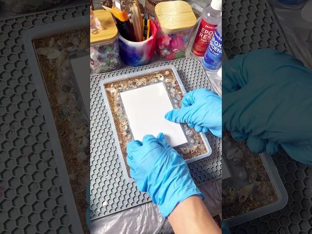 Put the sea in the picture frame #janchun #epoxy #resin #art #diy #sea #photo #shell #photoframe