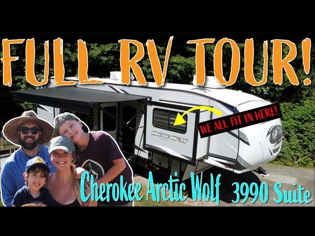 Full RV Tour! Family of 4 living in 5th wheel!