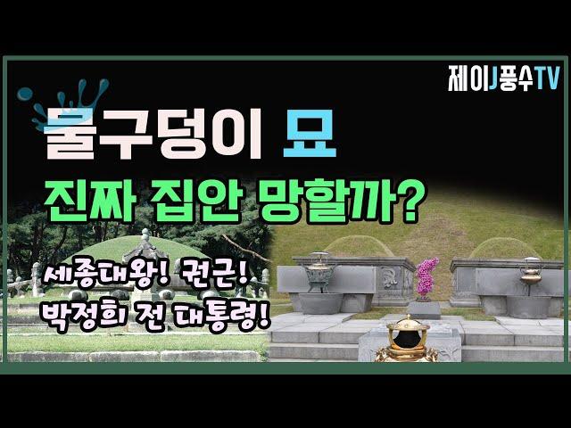 [풍수지리]물구덩이 묘, 진짜 집안 망할까?(세종대왕!권근!박정희 전 대통령!)