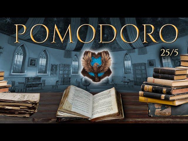 RAVENCLAW  POMODORO Study Session 25/5 - Harry Potter Ambience  Focus, Relax & Study in Hogwarts