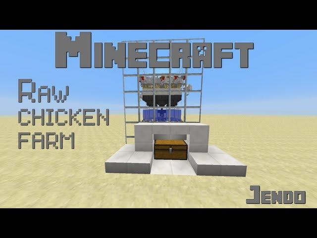 Minecraft (1.6) automatic raw chicken farm. (see link below for updated farm)