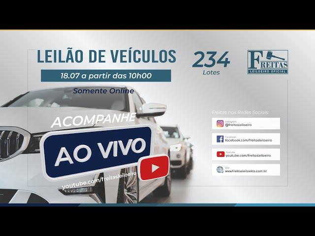 AO VIVO - Leilão Online de Veículos - Freitas Leiloeiro 18/07/2023