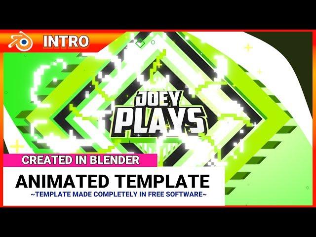 Free Blender 2D Intro Template JoeyPlays | 60FPS