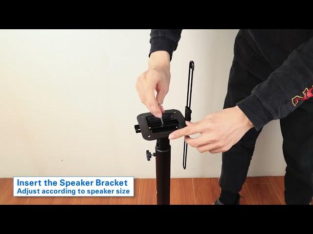 How to Install Mounting Dream Height Adjustable Speaker Stands  for MD5402-02