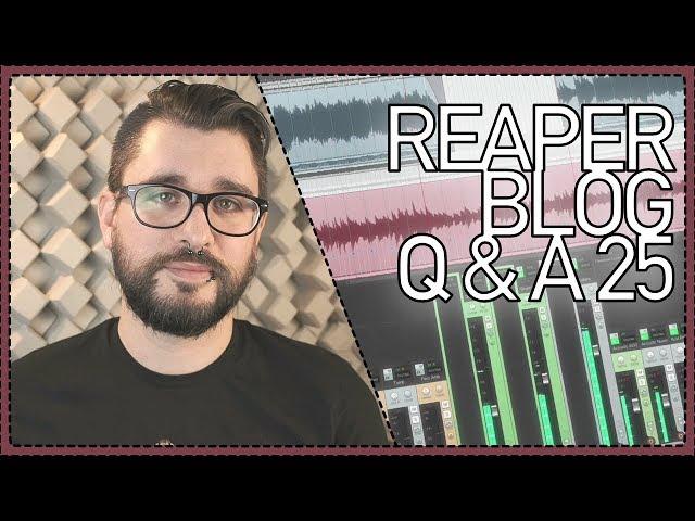 The REAPER Blog Q&A #25 | Making plugins, REAPER video features, destructive editing and more