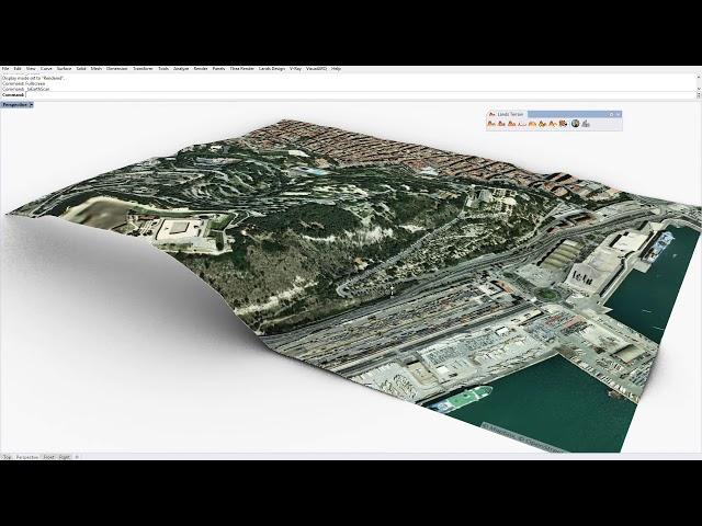 Scan and import terrains from the web into Rhino with Lands Design