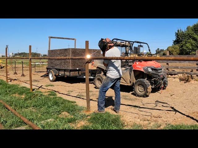 Putting Up Pipe Fence, Step By Step