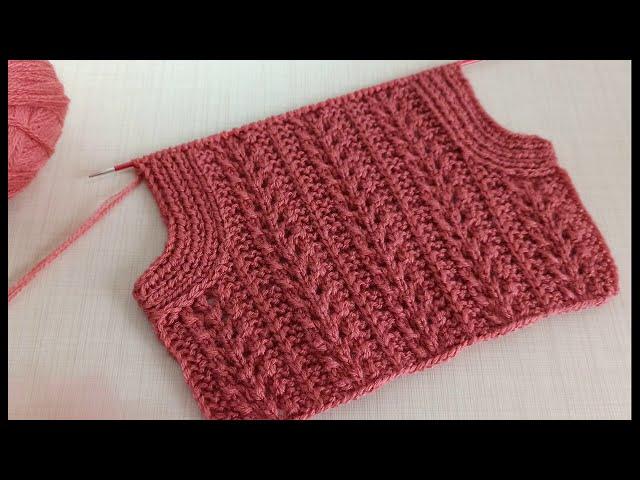 YELEKLERDE ARKA KOL KESİMİ NASIL YAPILIR /yelek modelleri ️ Knitting Patterns /Strickmuster