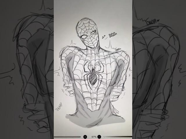 Spiderman drawing #anime #drawing #yaoi #shorts #spiderman