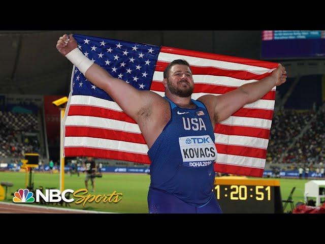 Joe Kovacs walks through winning remarkable shot put World Title by just 1cm | NBC Sports