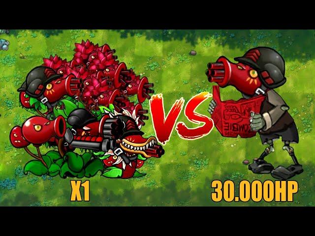 PVZ 1 Fusion Challenge!! 1 Plants Fusion VS 30000 Ultimate Cherry Shooter - Who Will Win?