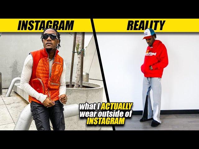 what I ACTUALLY WEAR outside of INSTAGRAM | Men's Streetwear & Fashion 2022